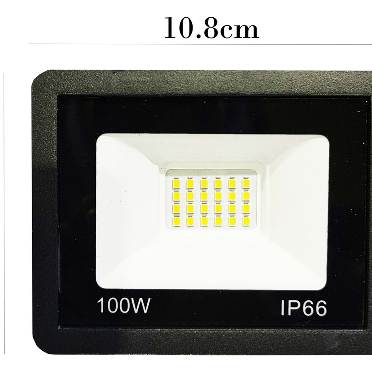 GENERICO - Foco Proyector Plano Led Reflector Multiled 100w Exterior Negro - 003360