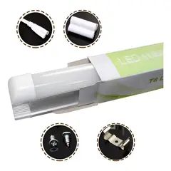 GENERICO - X5 Tubo Led Con Base Canoa 9w T8 60cm Luz Fria 003210 Blanco Frío-003210 B15