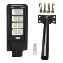 GENERICO - Foco Solar 280 Led 240w Sensor Movimiento Control Remoto Negro Blanco Frío - 220023 B32