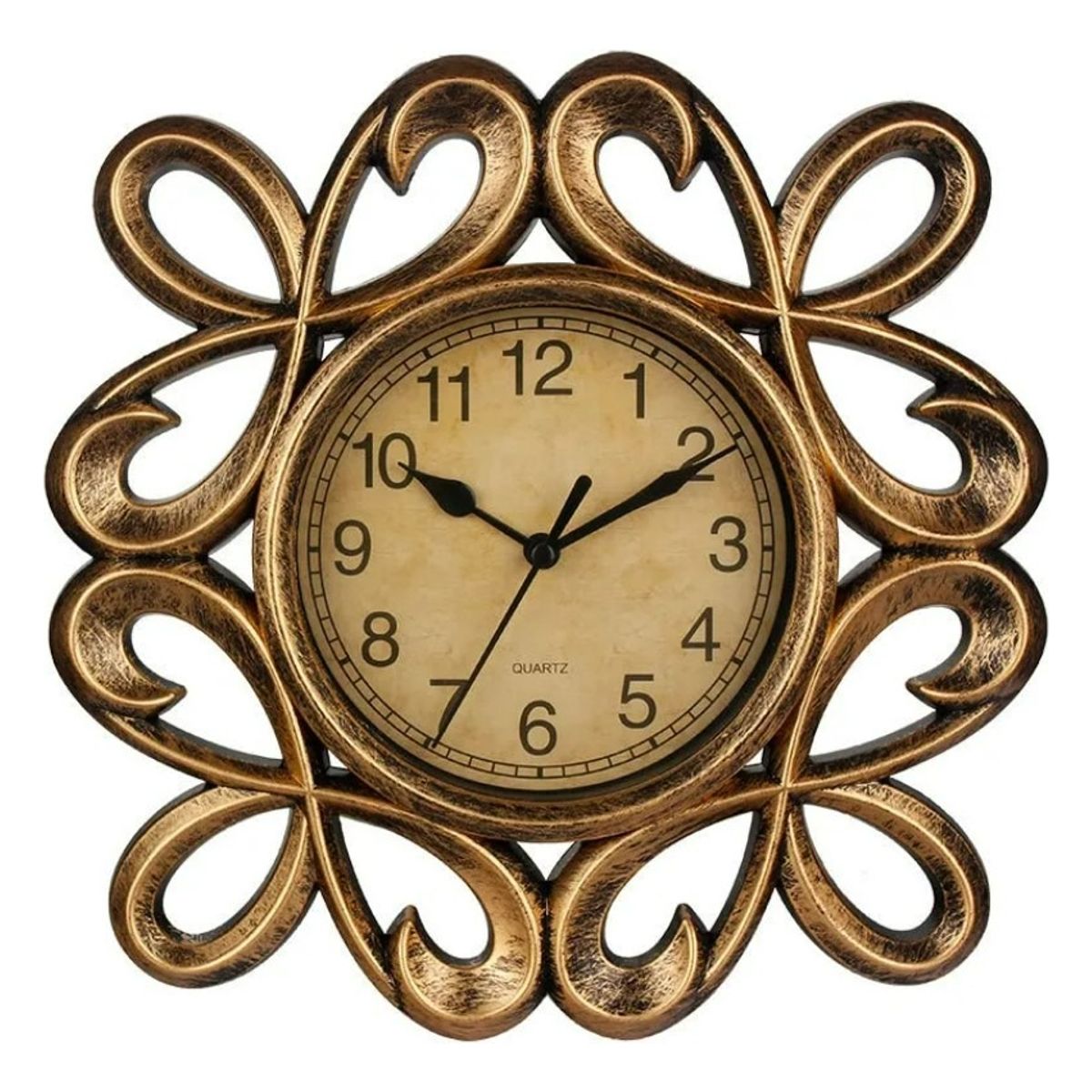 GENERICO - X3 Reloj Mural De Pared Redondo Decorativo Tribal Silencioso Dorado - 276013