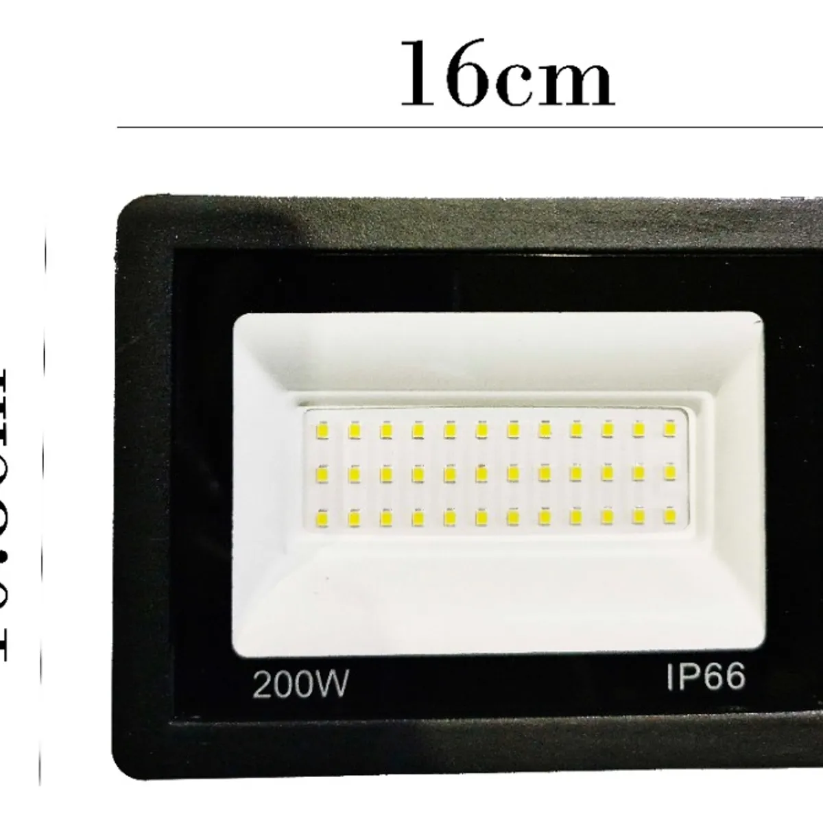 GENERICO - Foco Proyector Plano Led Reflector Multiled 200w Exterior Negro - 003361