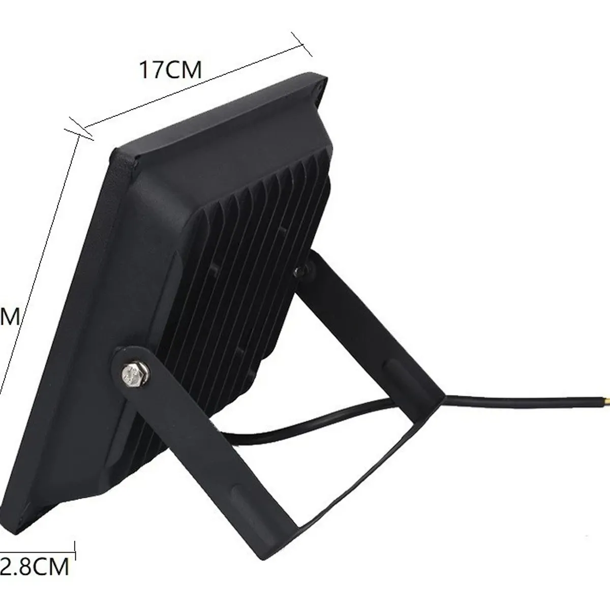 GENERICO - Foco Proyector Led Plano Reflector Multiled 50w Exterior Negro Blanco Frío-003152 B11
