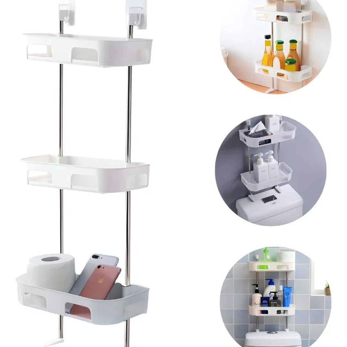 GENERICO - Organizador Cosmeticos Baño 3 Niveles Cocina Repisa Estante 262316