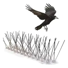 GENERICO - Pack 10 Púas Repelentes Palomas Anti Aves Ahuyentador 262389