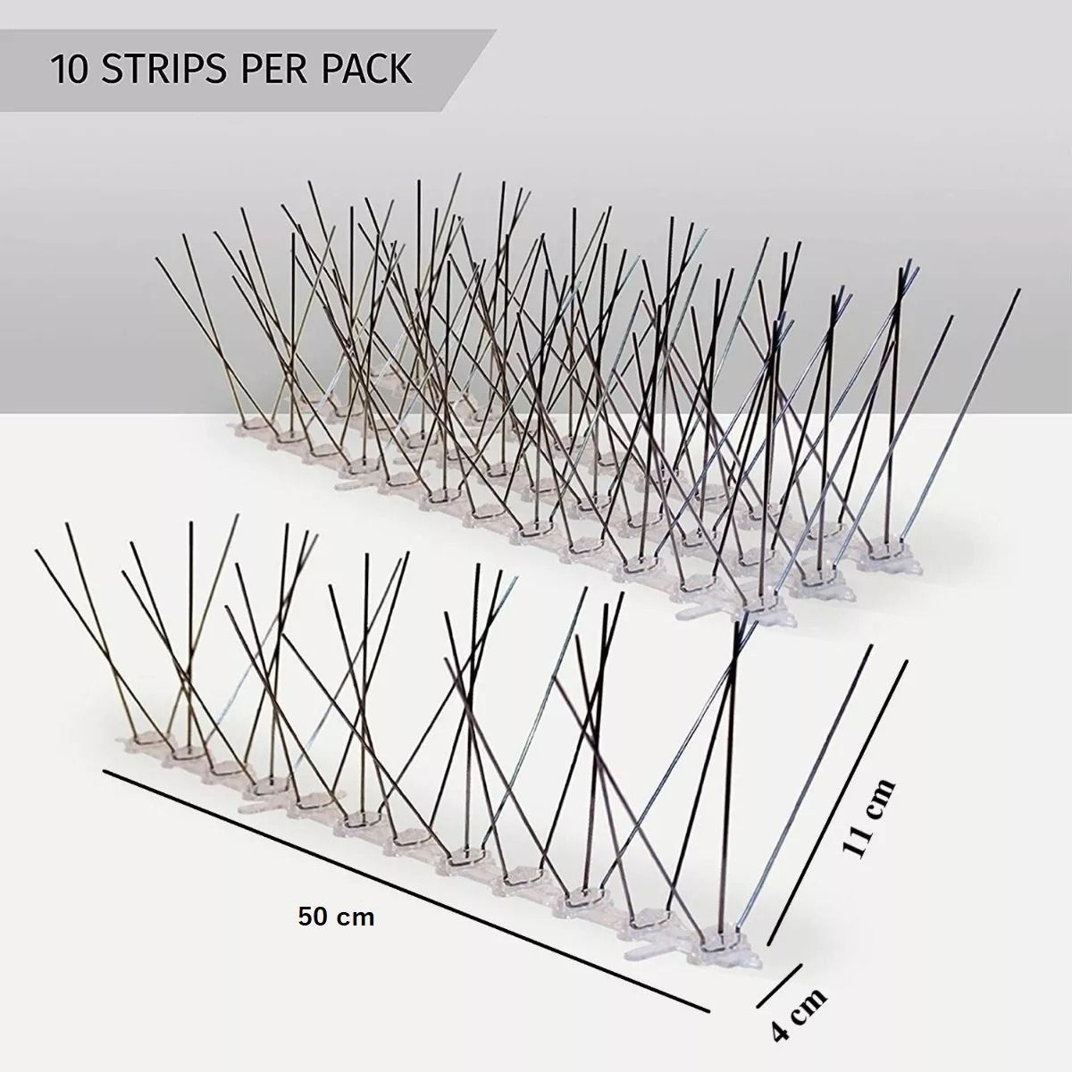 GENERICO - Pack 10 Púas Repelentes Palomas Anti Aves Ahuyentador 262389