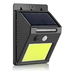 GENERICO - Foco Led Solar 48led Con Sensor Movimiento Exterior 003233 Negro Blanco