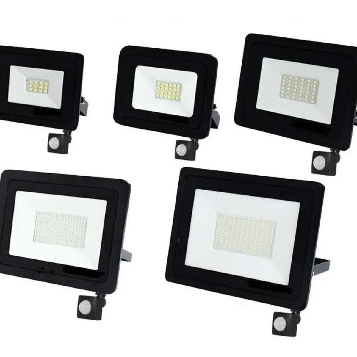 GENERICO - Foco Led Exterior Con Sensor Movimiento 200w Ip66  003167 Negro Blanco Frío-003167 B13