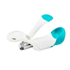 GENERICO - Corta Uñas Bebé Con Lupa Higiene y Cuidado Celeste