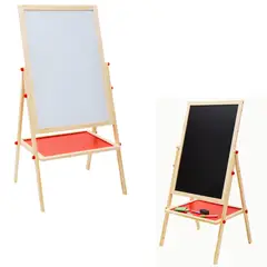 ABC - Pizarra Infantil 2 en 1 Ajustable – Tiza y Acrílica