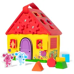 MELISSA & DOUG - Casa Didáctica de Madera Las Pistas de Blue Juego de Encaje