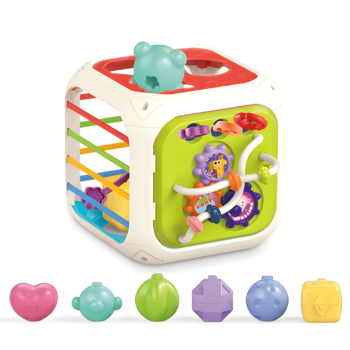 ABC - Cubo Didáctico 7 en 1 – Caja de Formas y Actividades Educativas