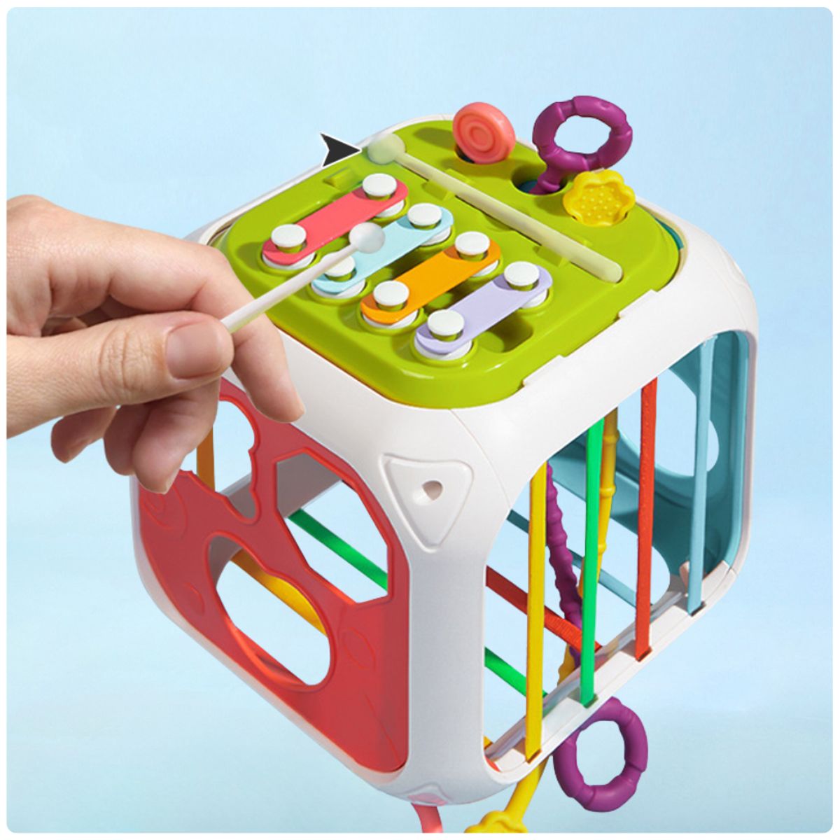 ABC - Cubo Didáctico 7 en 1 – Caja de Formas y Actividades Educativas