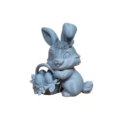 GENERICO - Figura Conejo de pascua con cesta