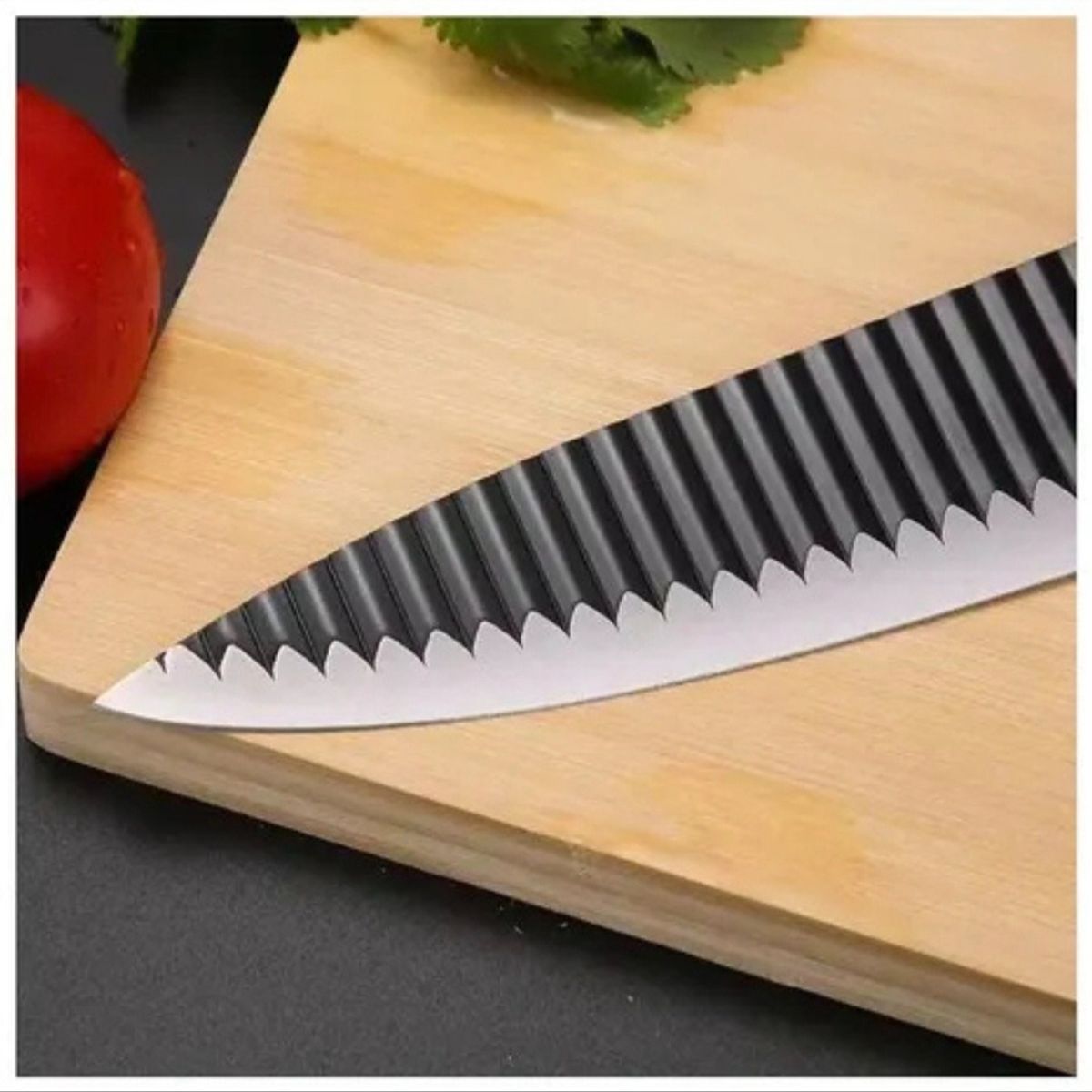 GENERICO - Set Juego 6 Cuchillos Profesionales Cocina Acero Inoxidable + Pelador