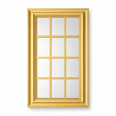 COLETTE - Espejo Tipo Ventana Estilo Farmhouse Rectangular Dorado
