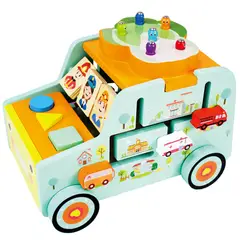 ABC - Carrito didáctico de madera 5 en 1