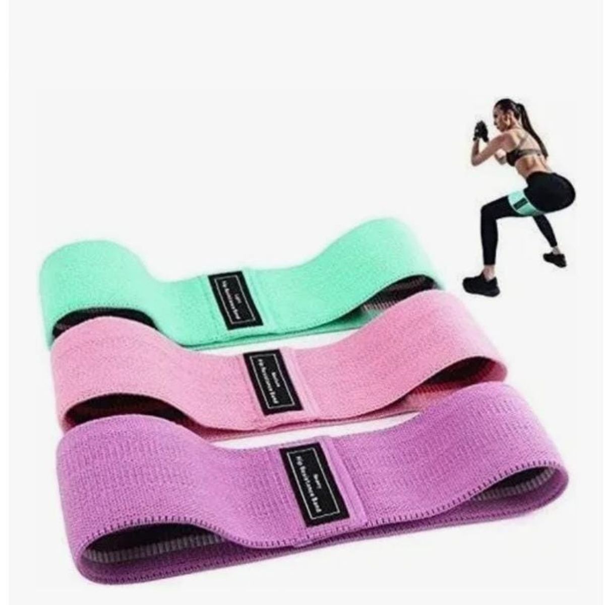 GENERICO - 3 Ligas Ejercicio Bandas Resistencia Gym Piernas Gluteos