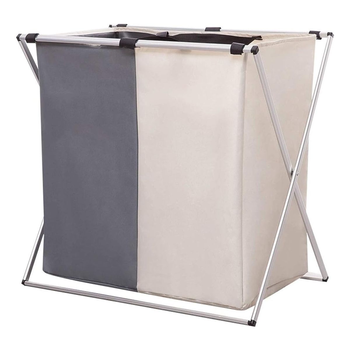 GENERICO - Canasto Ropa Sucia Plegable Con Doble Separacion De Ropa Doble - 331004