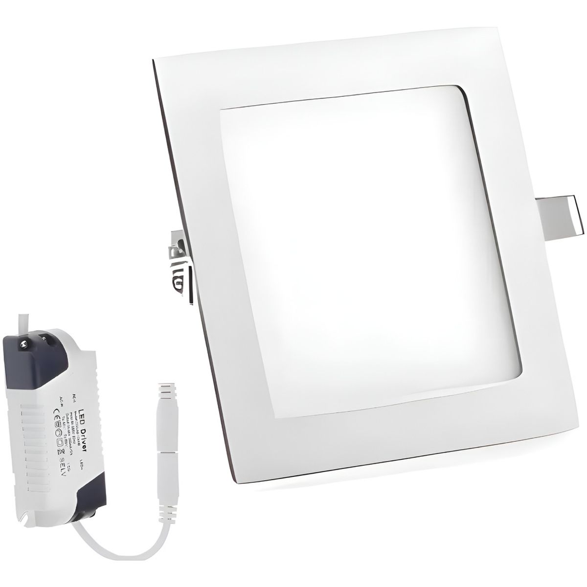 GENERICO - X5 Foco Panel Plafón Led 24w Embutido Cuadrado Luz Frio
