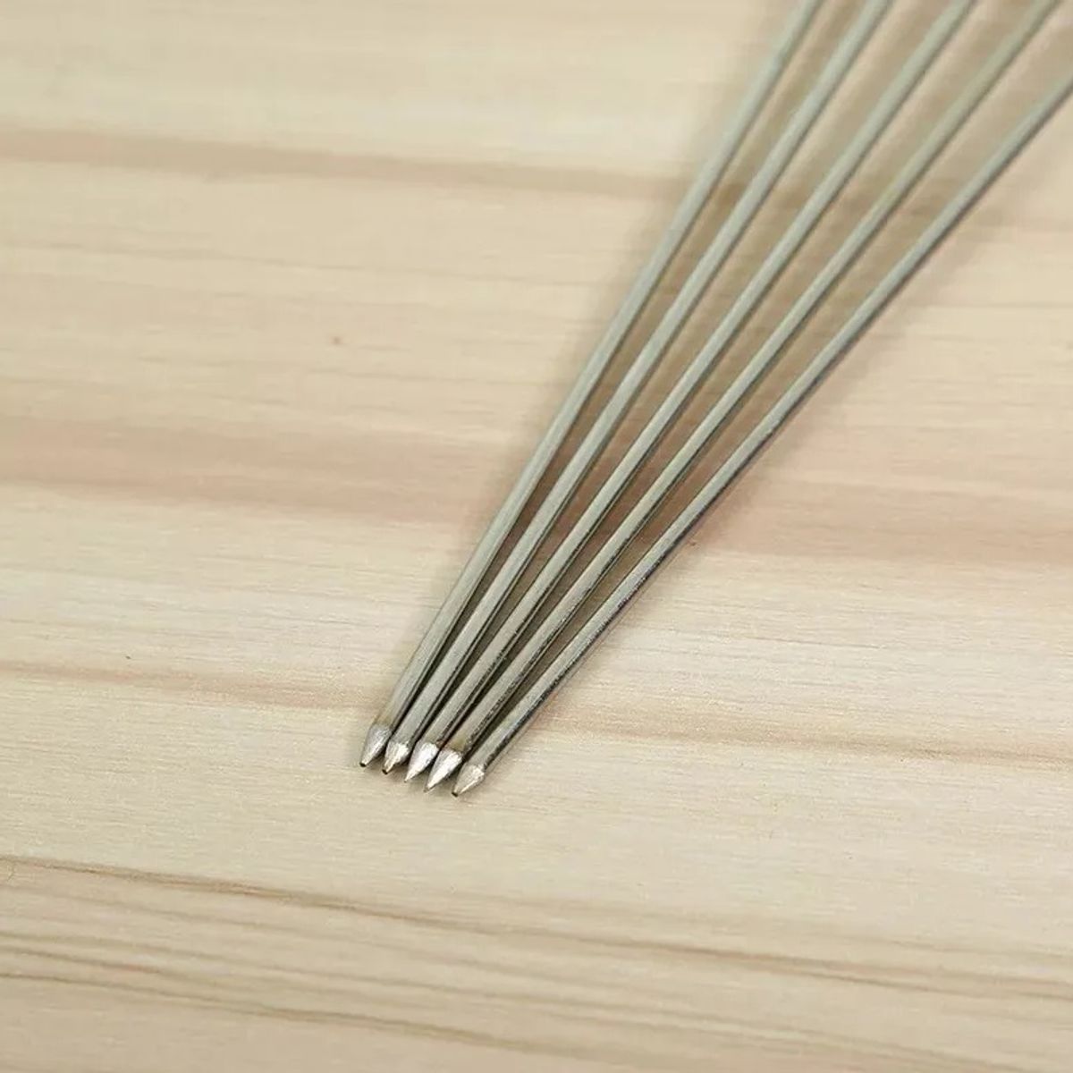 GENERICO - X12 Pinchos Para Barbacoa Parilla Asado Acero Bbq 42cm  039030 A