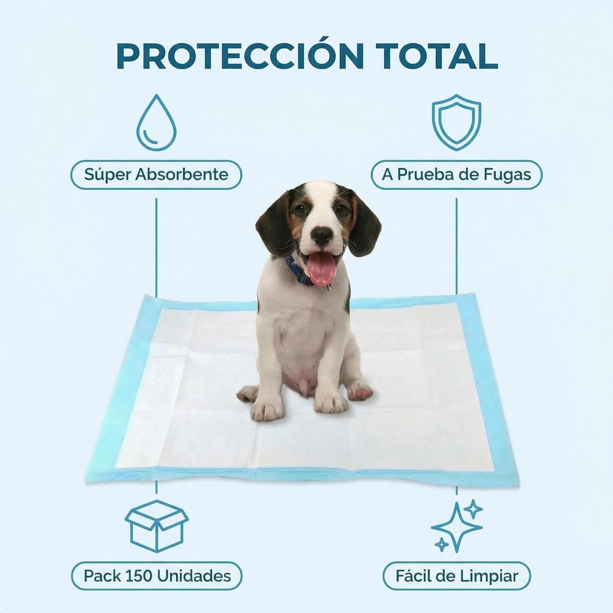 100 Sabanillas Perros De Entrenamiento Pañales 60x60Cm, marca IDEEHOUSE - Foto 2