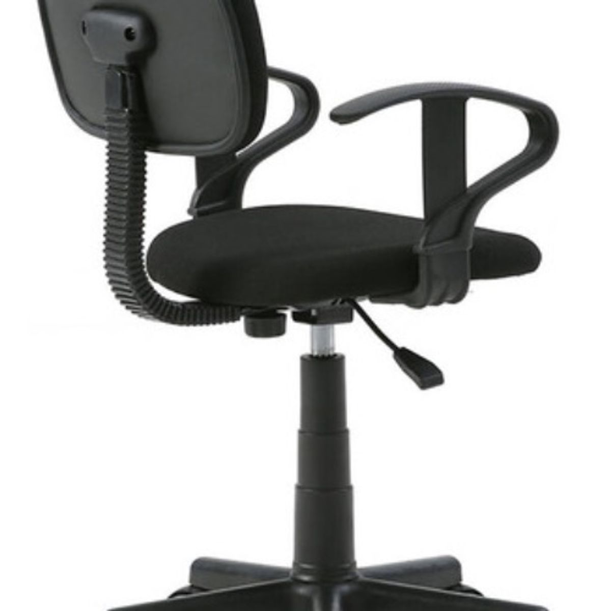 GENERICO - Silla De Escritorio Ergonomica Tapizado Apoyabrazo Regulable Negro - 300022 Algodón