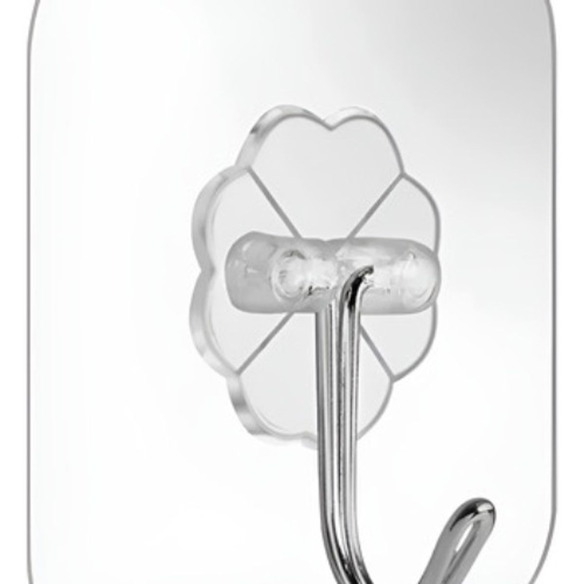 GENERICO - Pack 25 Unidades Gancho Para Pared  Metálico Con Adhesivo Plata - 295109