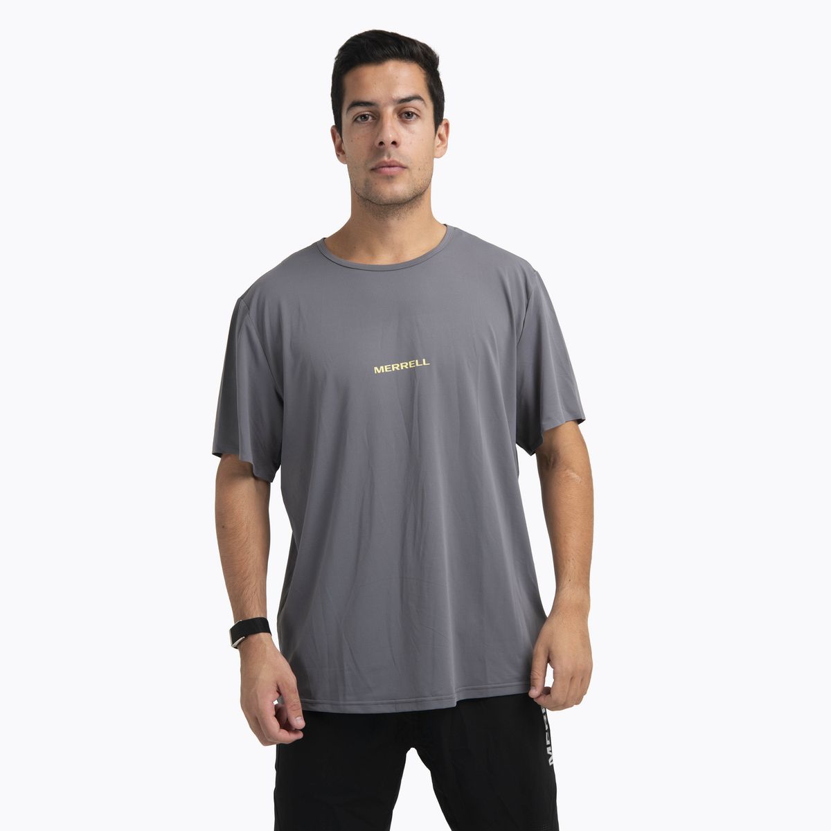 MERRELL - Polera MC Hombre Light Weight Trail Gris Oscuro MERRELL