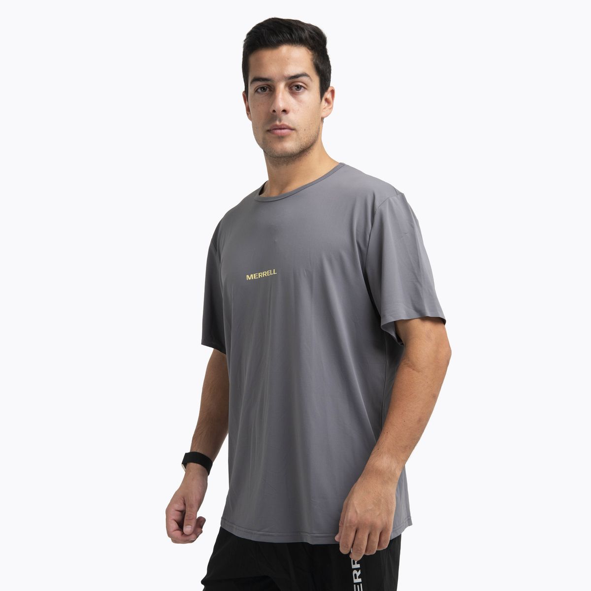 MERRELL - Polera MC Hombre Light Weight Trail Gris Oscuro MERRELL