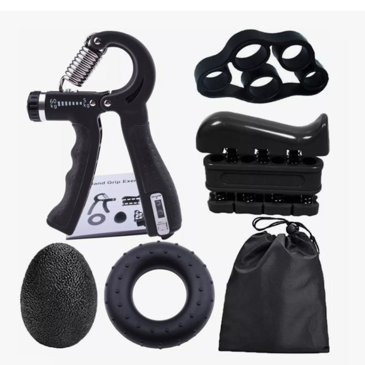 GENERICO - Juego De 5 Ejercitadores De Mano Con Agarre Ajustable