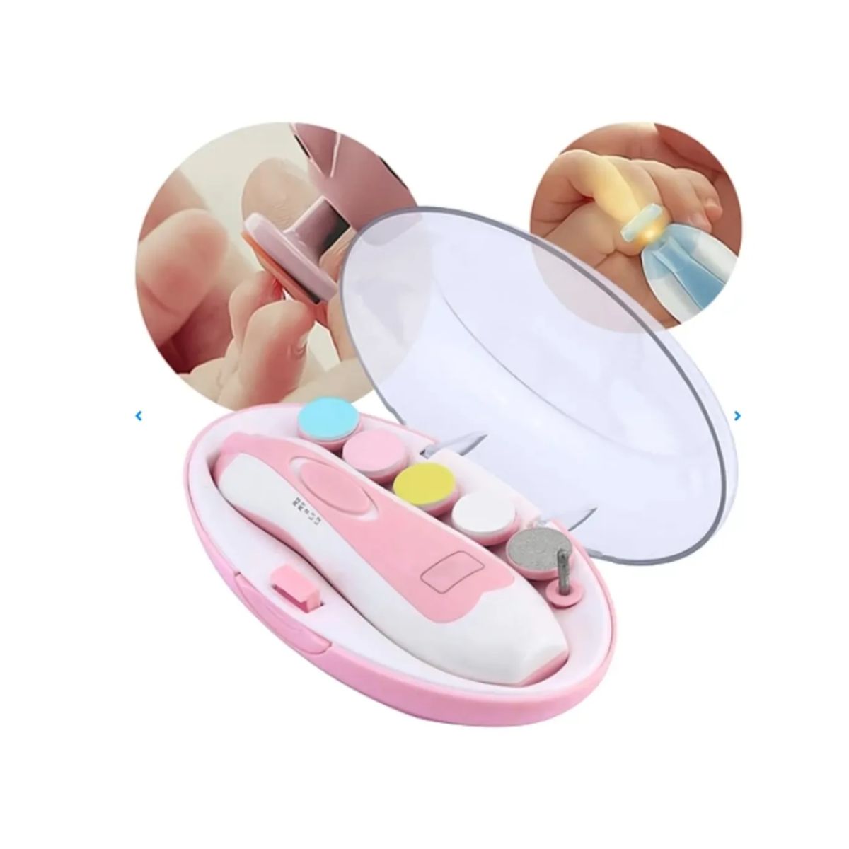 GENERICO - Corta Uñas Para Bebés Y Niños Lima Eléctrica Rosa