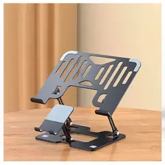 IRM - Soporte base notebook y celular ajustable hasta 17 pulgadas plateado