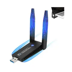 GENERICO - Antena Wifi Inalámbrica Bluetooth Usb3.0 1300mbps