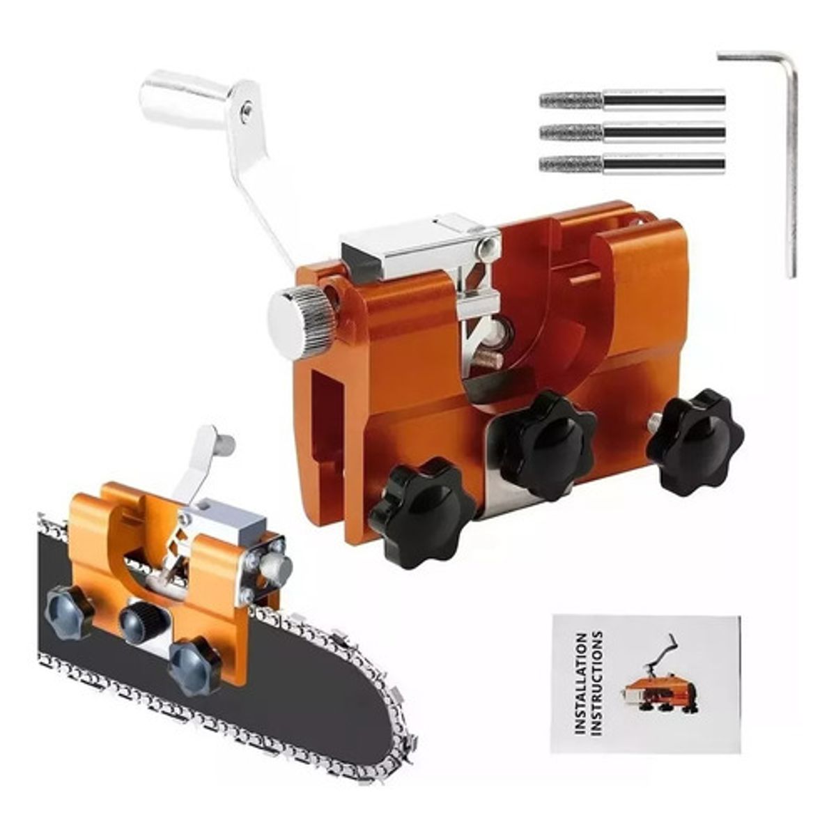 GENERICO - Afiladora De Cadena Manual Para Afilar Motosierra Duradera Naranja - 295118