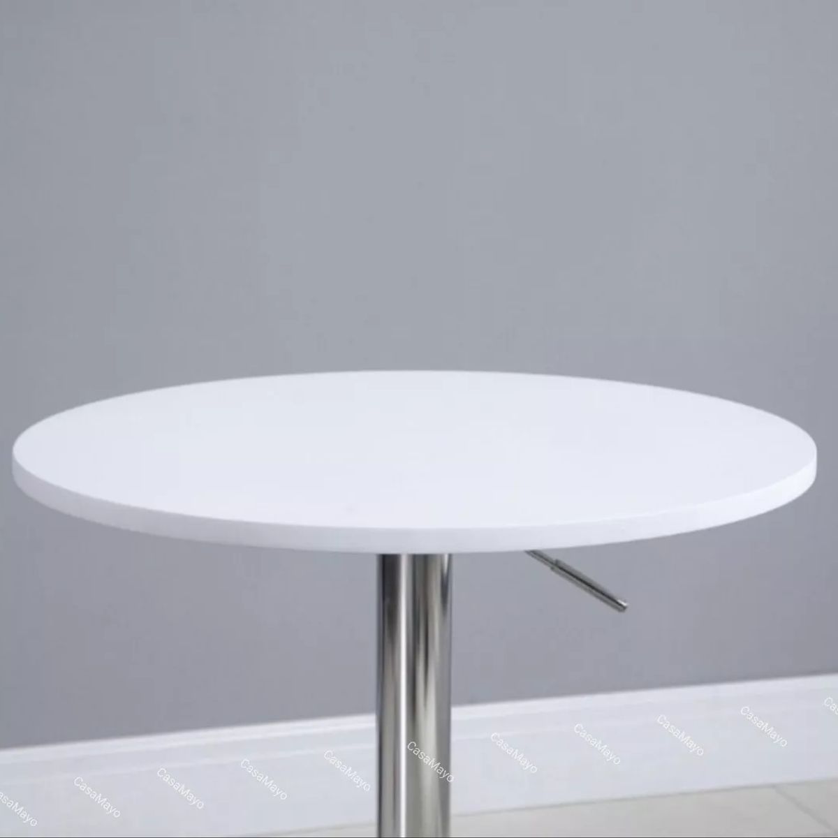 GENERICO - Mesa Centro Bar Ajustable Madera Redonda Decorativa 60cm