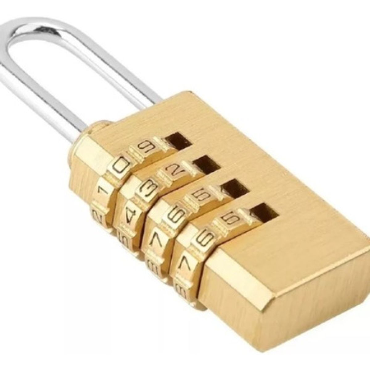 GENERICO - Candado Clave 4 Dígitos Alta Calidad , Gimnasio , Colegio Amarillo - 339002