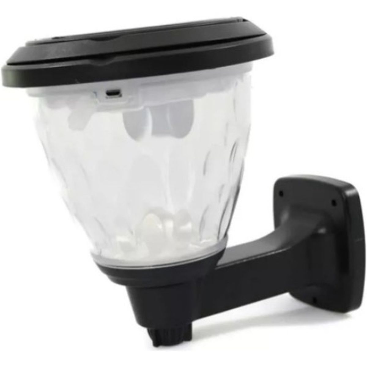 GENERICO - Foco Farol Led Solares Jardin O Para Pared Luz Blanco Negro - 220073