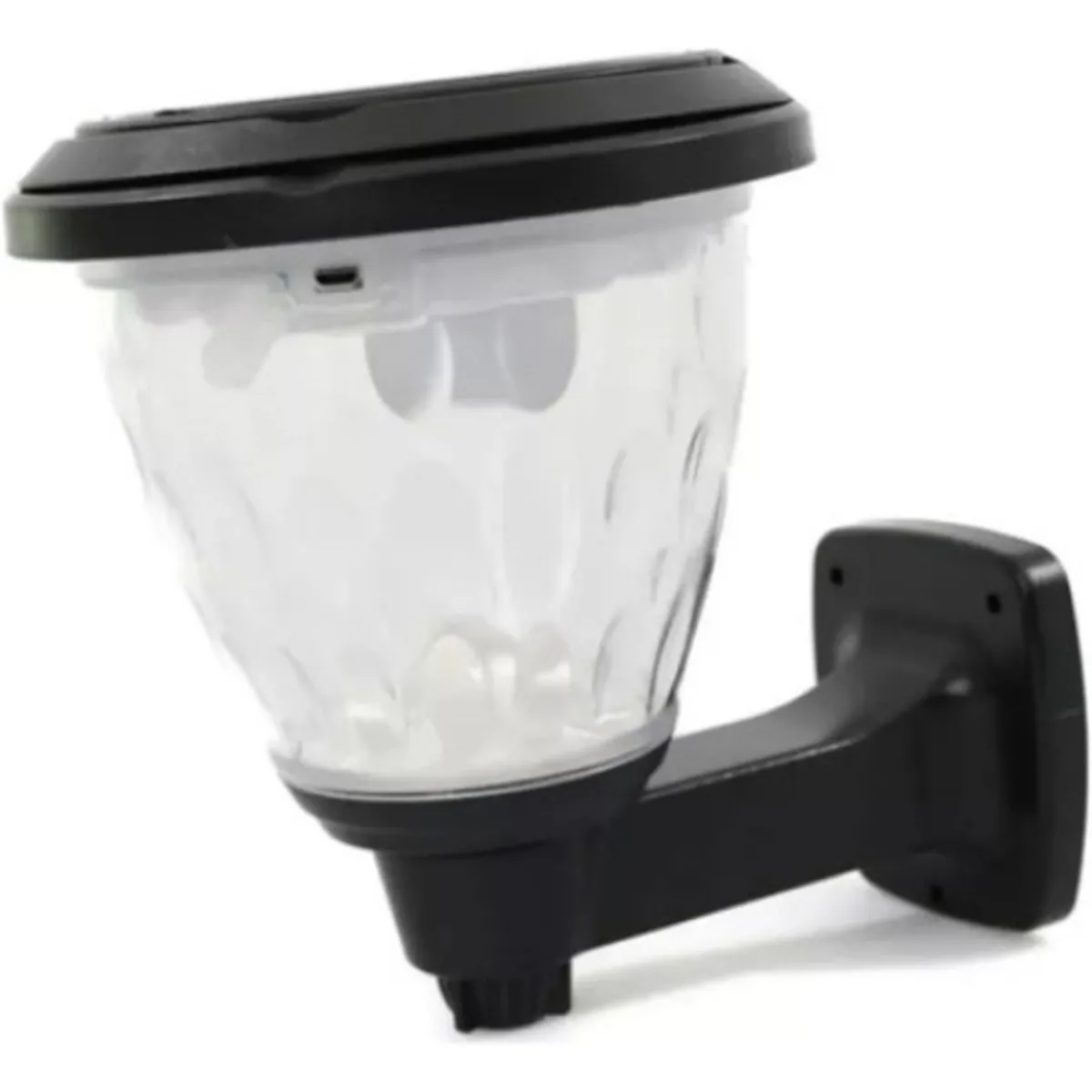 GENERICO - Foco Farol Led Solares Jardin O Para Pared Luz Blanco Negro - 220073