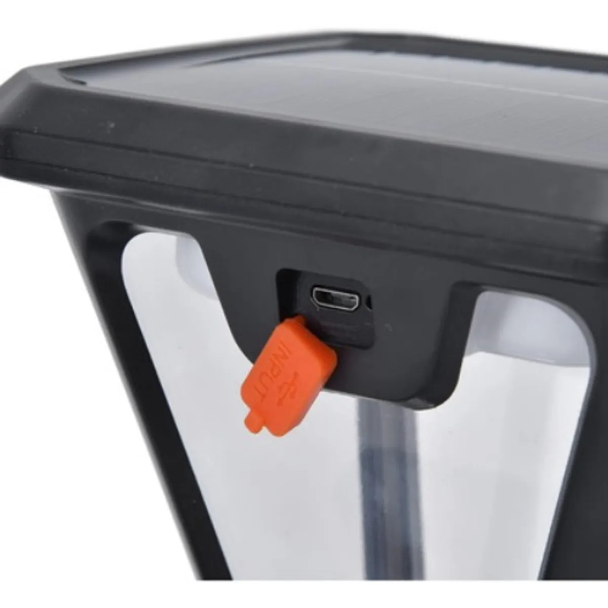 GENERICO - Foco Farol Led Solares Jardin O Para Pared Luz Blanco Negro - 220073