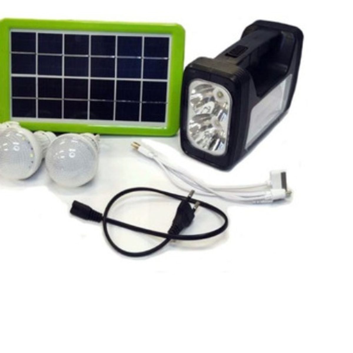 GENERICO - Kit Solar Emergencia Camping 220v Ampolletas 36hrs  003273 Negro-220015