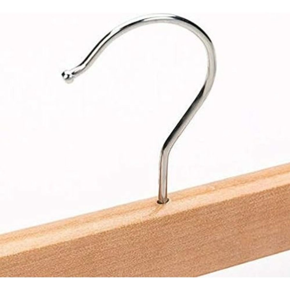 GENERICO - Pack De 5 Colgadores Ganchos Con Pinza Para Pantalón Madera