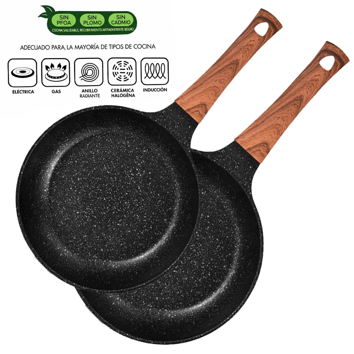 IRM - Set de sartenes antiadherentes 28cm y 24cm libre de PFOA