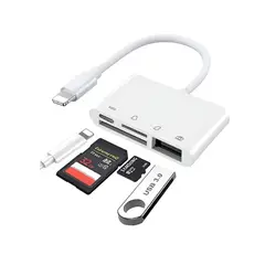 GENERICO - Lector De Tarjetas Sd, 4 En 1 Sd/tf Adaptador De Tarjeta