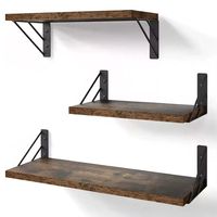 Repisas Flotantes De Madera Multipropósito Kit X3 Marrón