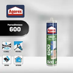 AGOREX - Silicona Pintable Acrílico 600 Blanco 300ml