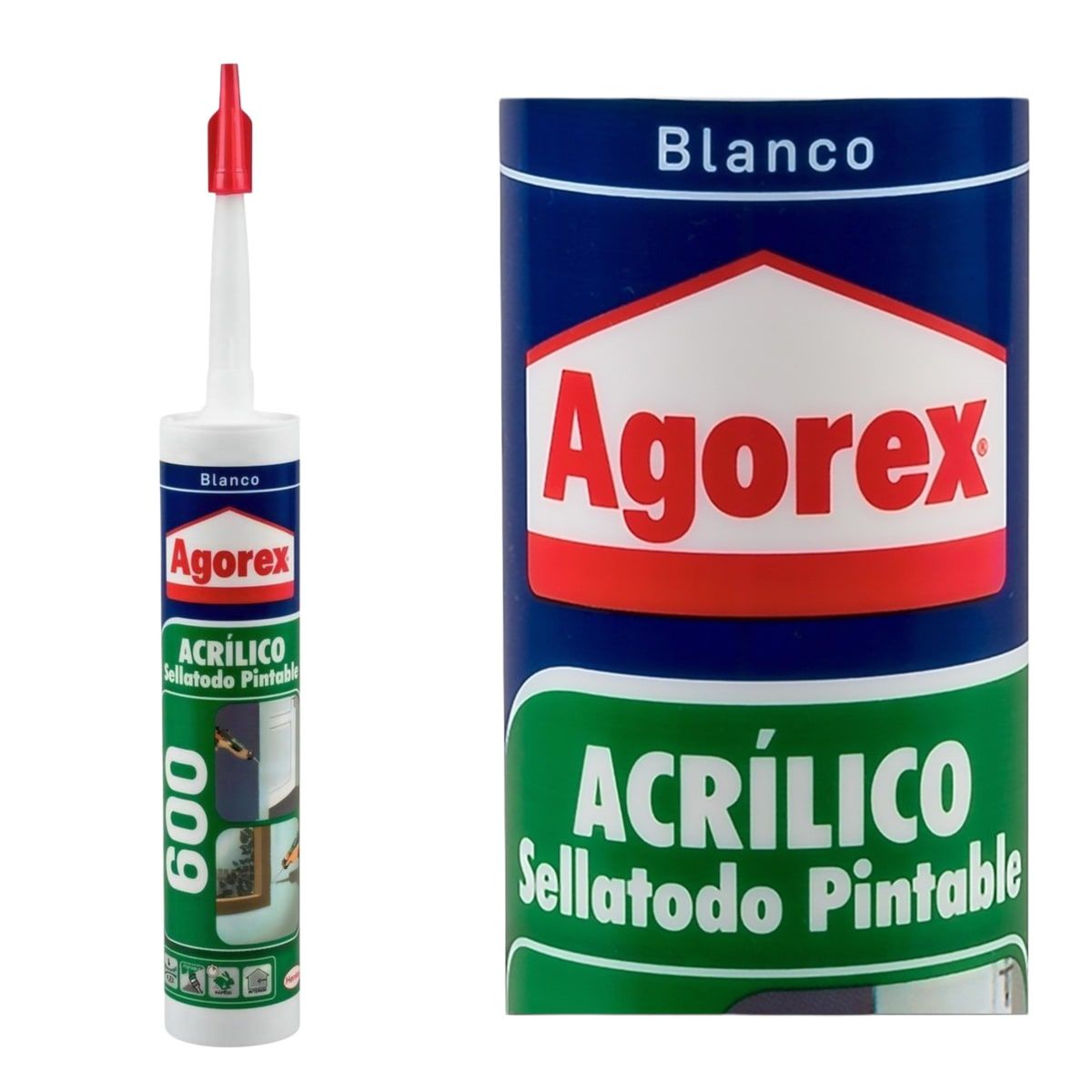 AGOREX - Silicona Pintable Acrílico Agorex 600 Blanco 300ml