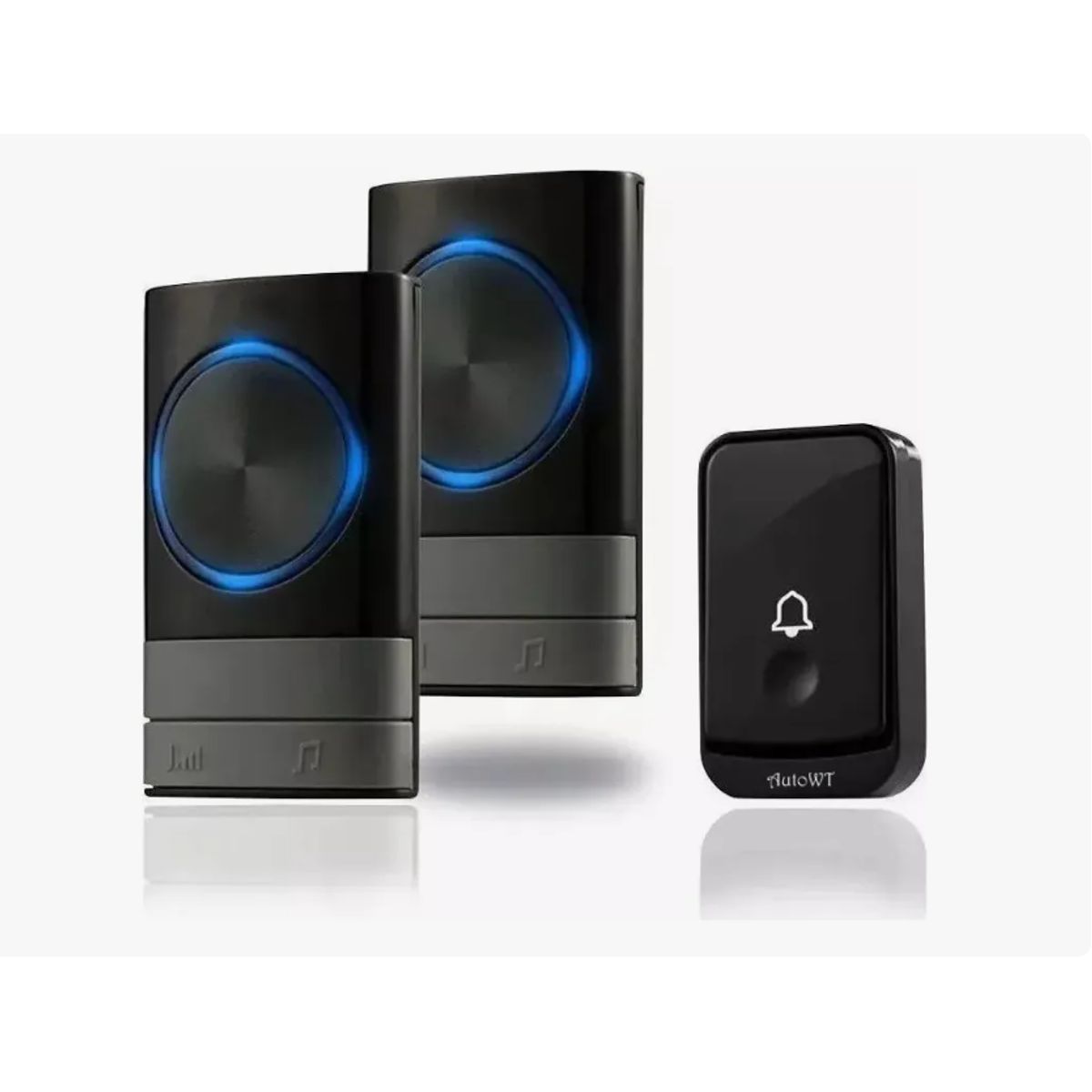 GENERICO - Timbre Inalámbrico Para Puerta Con 2 Receptores Impermeables