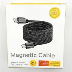 GENERICO - Cable Usb-c Magnético Trenzado Antienredos 1m Negro