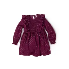 HUSH PUPPIES - Vestido Niña Blossom Burdeo
