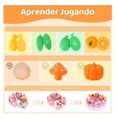 GENERICO - Juguete Cocina De Cortar Frutas Y Pastel Para Niño 111pzs